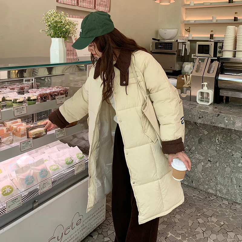 

Парки женские Kawaii осенние из полиамида с застежкой-кнопкой и поясом с клапаном и карманами, расклешенные плиссированные панели с двусторонним поясом, контрастный для поездок на работу