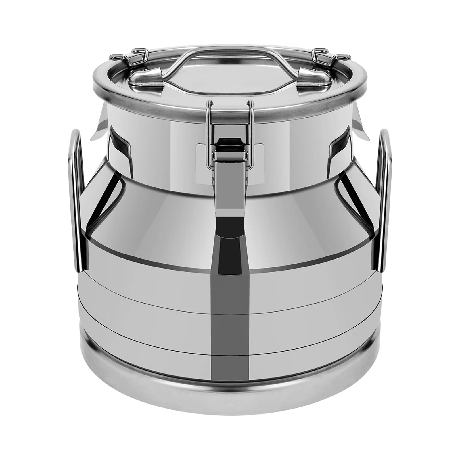 

Stainless Steel Milk Can, 12L/3.17Gal Metal Airtight Canister Food Storage Container with Lid & Clamps, Bean Rice Cereal Storage
