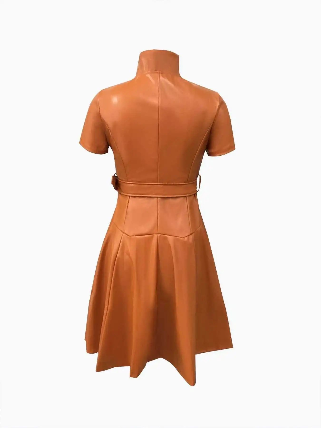 

Женское летнее платье-миди с воротником, на молнии, из льняной ткани, с рукавом три четверти, А-силуэт, модель Cleanfit H