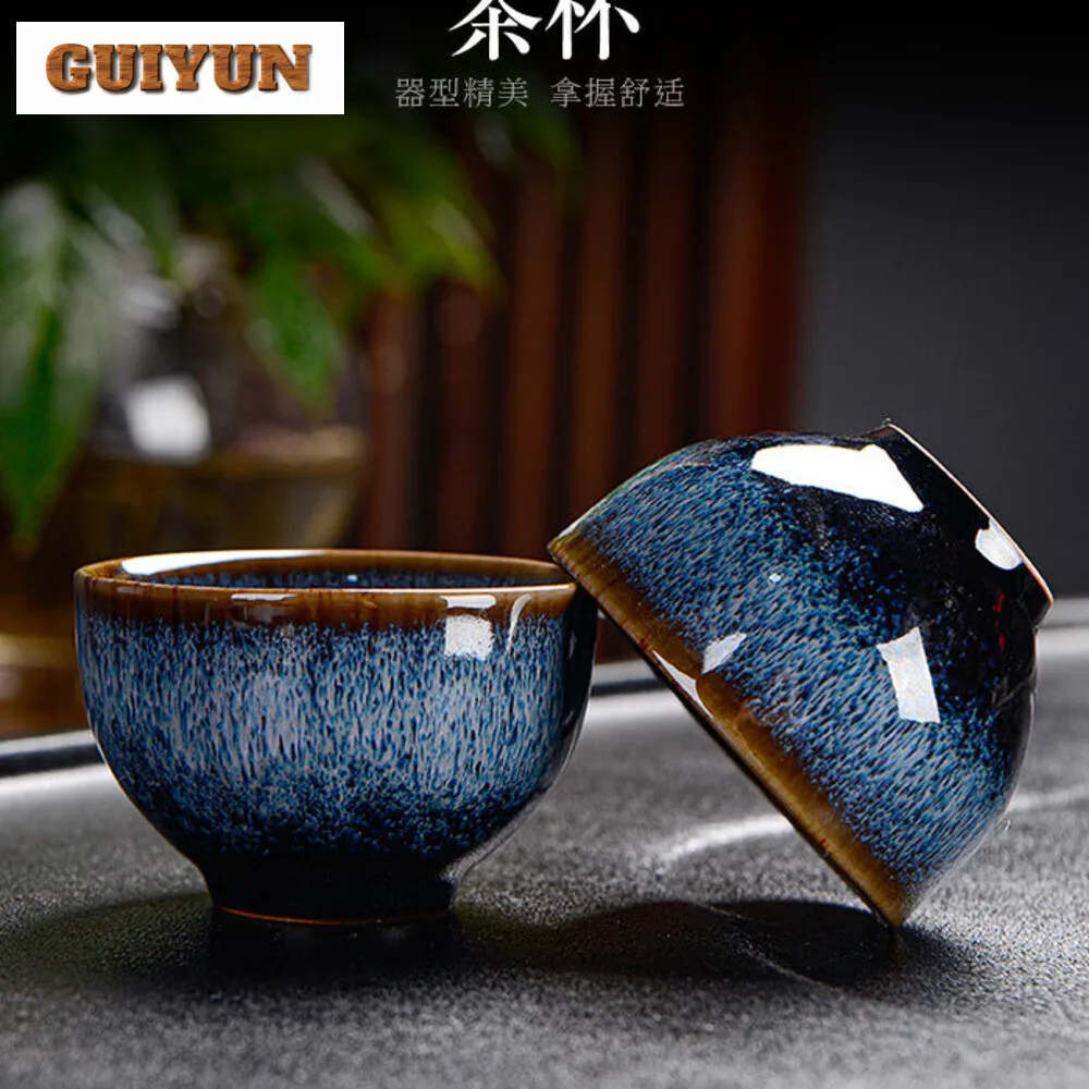 Kung Fu Tea Set Luxury Household Retro Ceramics Office Commerce Ru Kiln Kungfu High-end Chinese Tea Set With Cups and Kettle Bar view 5