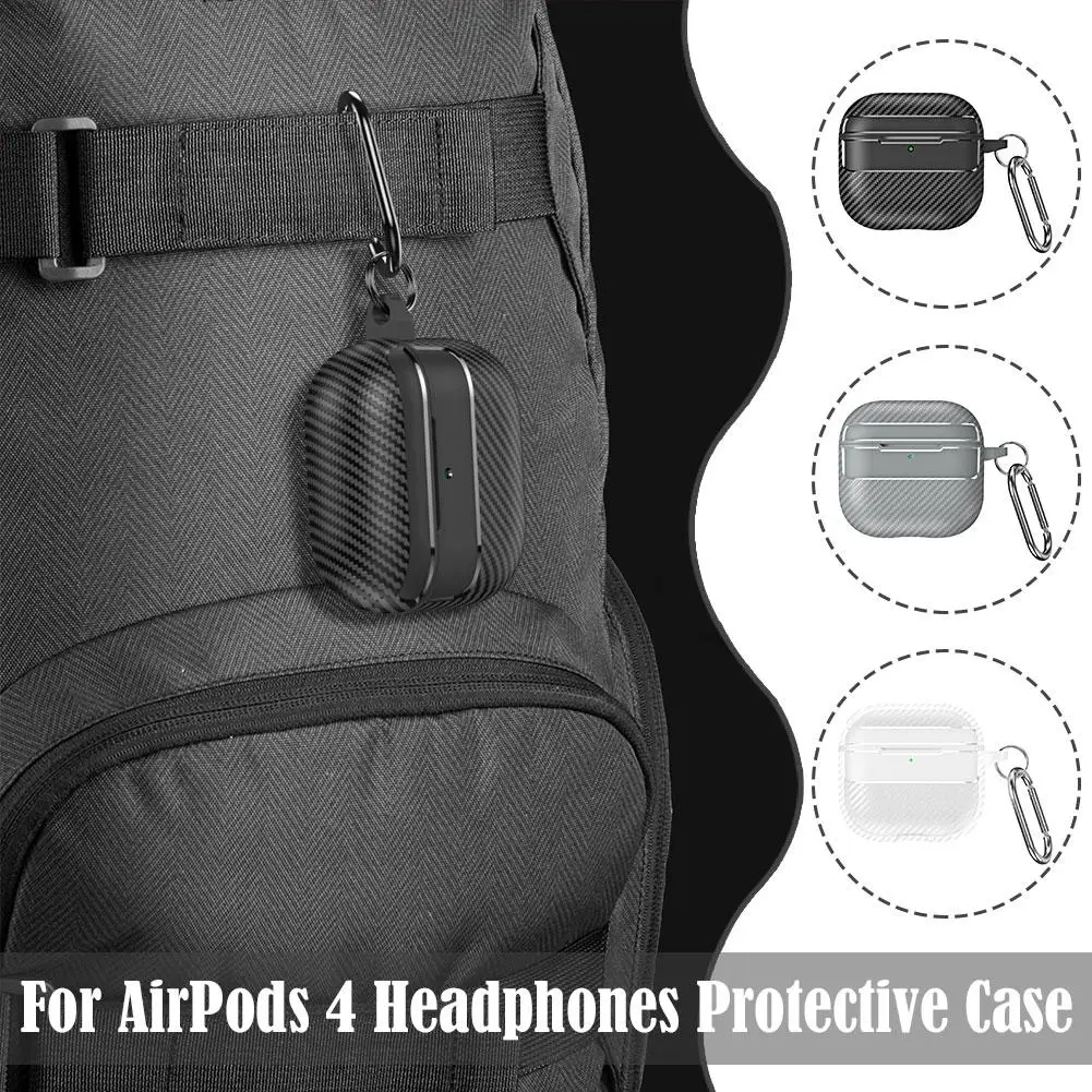 

Protective Case For AirPods 4 Cover Earbuds Accessories Shockproof Bags Coque Capa Funda X5R7