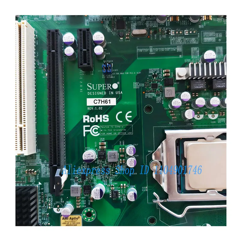 Applicable to the SUPERO C7H61 1155-pin workstation equipment motherboard C7H61 REV: 1.02 100% test