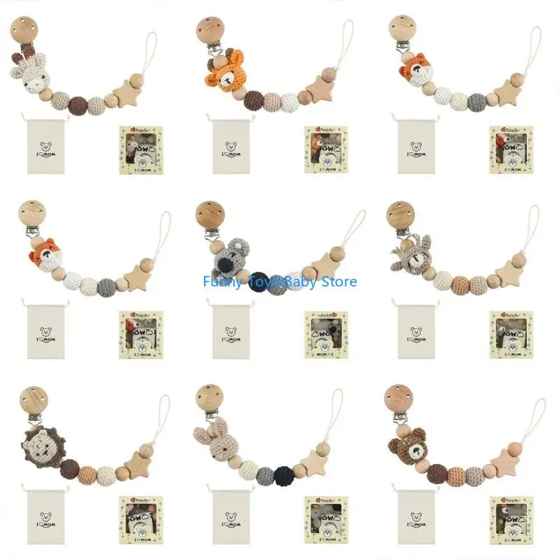 

Stylish Pacifier Chain for Baby 16cm Long Infants Soothing Toy Lanyard Rope C90B