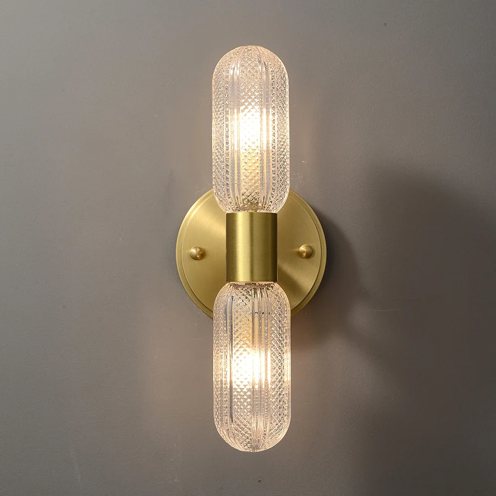 Sconce for Living Room Linour Bathroom Sconce Morden Vanity Lights Fixture with Glass