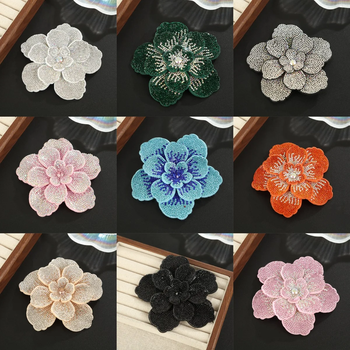 

Multi-layer Rhinestone Three-dimensional Flower Brooch Women's Jewelry Accessories Pin Wedding Dress Banquet Party Corsage