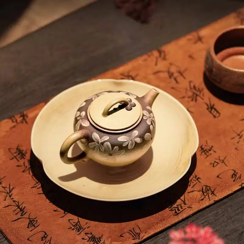 Yixing Original Ore Purple Clay Teapot Handmade By Duan Liu Su Su, Manhua 150Cc