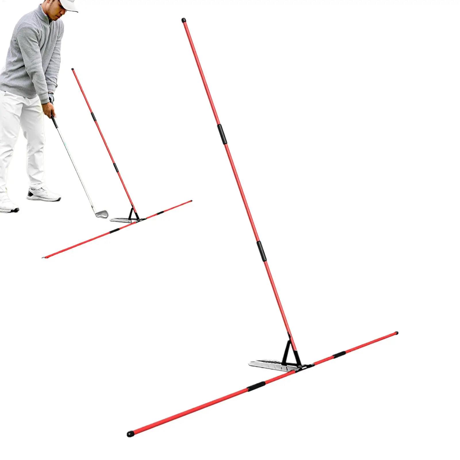 Bastone per Allineamento Golf, Supporto per Bastone da Golf, Piastra per Allenamento Swing, Correttore di Angolo e Postura per Swing, Ausilio per la Correzione delle Posture