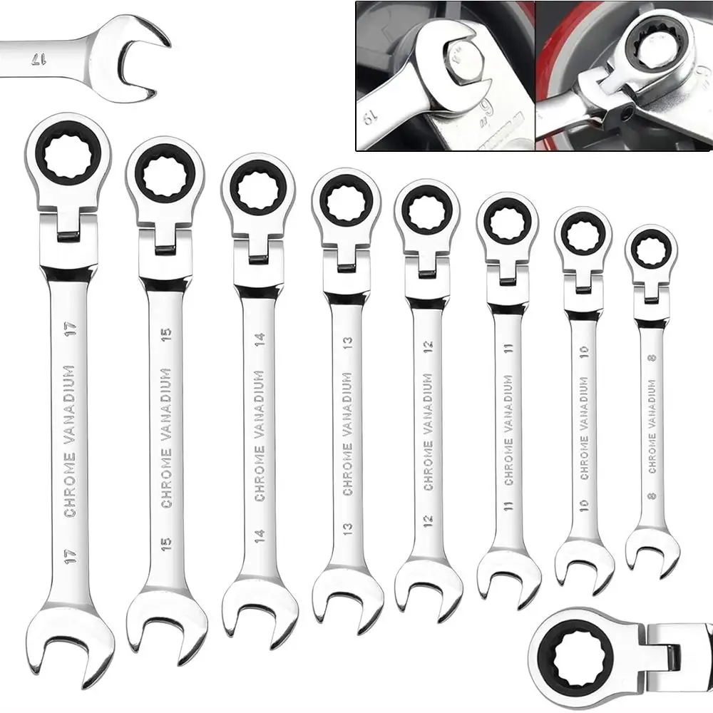 

Car Repair Dual Heads Dual Heads Ratchet Wrench Quick Release 72 Teeth Reversible Ratchet Spanner Nut Tools