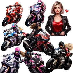 1 set  Cool and handsome leather couple motorcycle driver 2 Stickers Photo Albums Planner Journal Scrapbooking Stationary