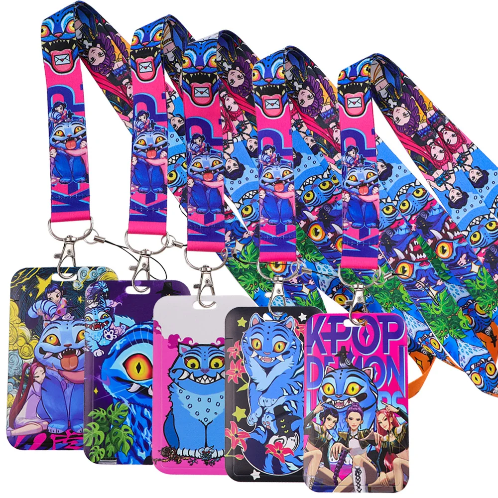 

Крутая музыка, аниме, ремешок для девочек, брелок для удостоверения личности, чехол для кредитных карт, женский мобильный телефон, подвеска на шею, ремни, держатель для бейджа, держатель для ключей