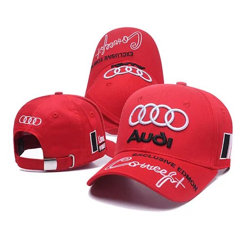Imagen 2 del producto Gorra de béisbol con logotipo bordado, sombrero de carreras para Audi RS3 RS4 S3 S4 S5 S6 S8 A3 A4 A8 B8 8P 8V A6 C7 A5 Q5 B7 B6 B9 Q3 Q7 TT Sline
