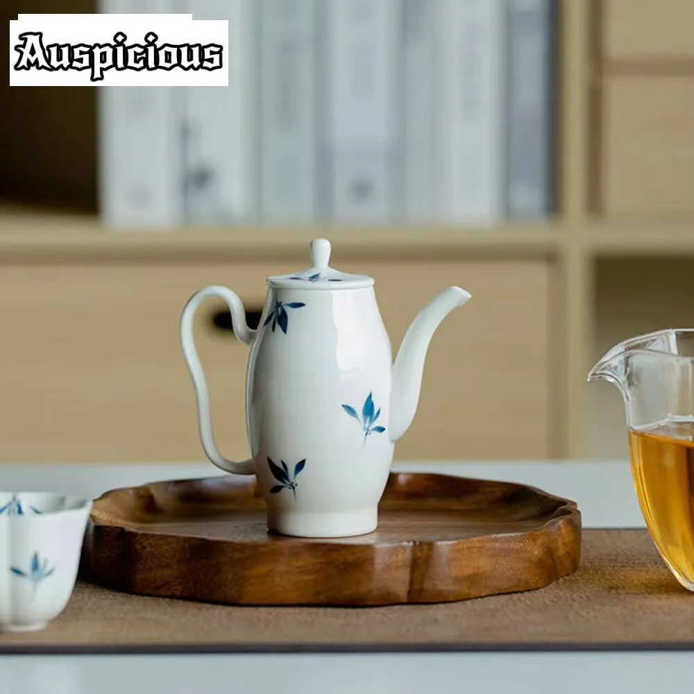 

120ml Boutique Handdrawn Butterfly Orchid Teapot Luxury Small Breeze Person Pot Tea Soaking Kettle Tea Ceremony Ornaments Gifts