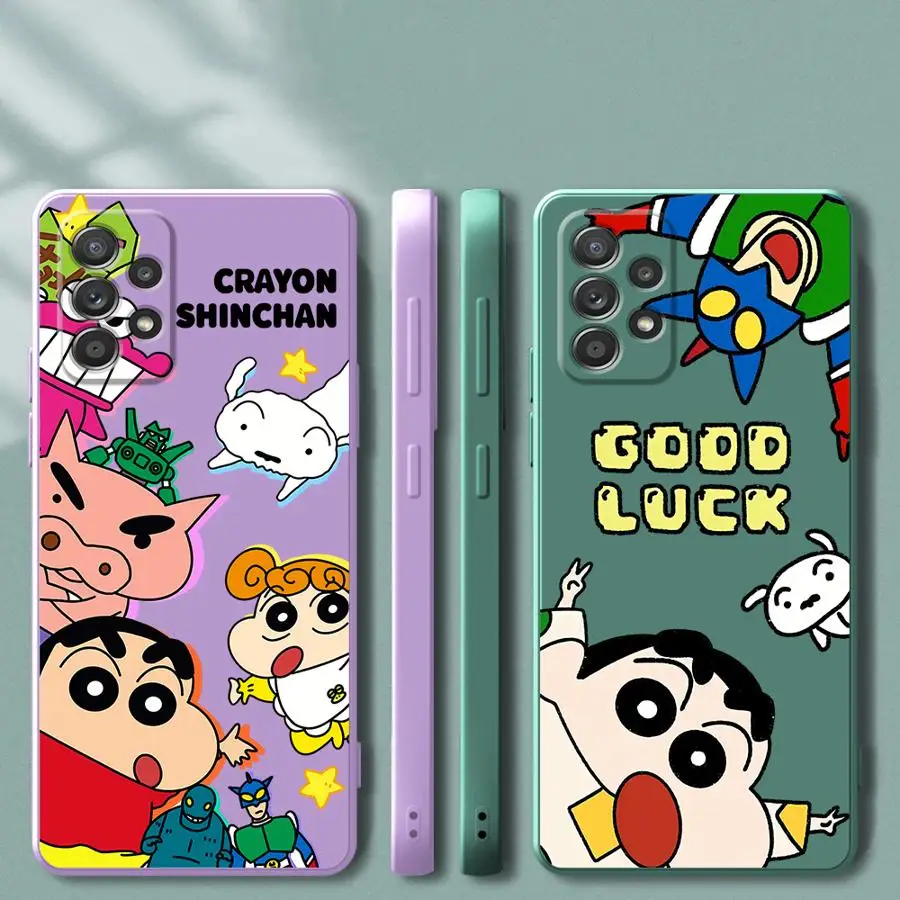 Cartoon Fashion Shin-chan Phone Cover Case for Samsung Galaxy A53 A50 A56 A04 A02s A71 A73 A03 A30s A06 A05 A20s 