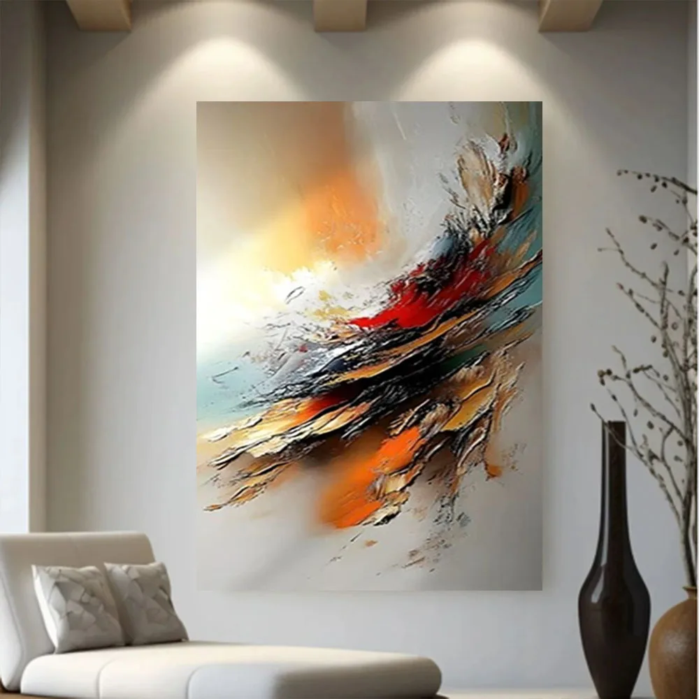 100% Handmade Palette Thick Texture Knife Picture 3d Paint Touch Landscape Oil Paintings Decor Wall Art Decorative Living Room
