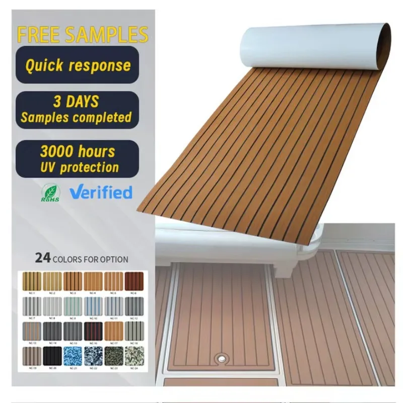 

STLF Double Layers EVA/PE Foam Boat Decking With Adhesive for Cooler Pad