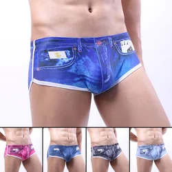 Fashion Men's  Quick Dry Sexy Breathable Briefs Bradn new  Man Denim Underwear