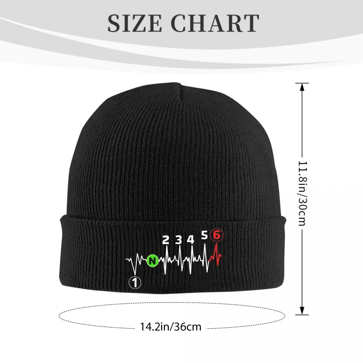 Motorbike Heartbeat 1N23456 Motorcycle Knitted Hat Beanie Winter Hats Warm Fashion Cap Men Women