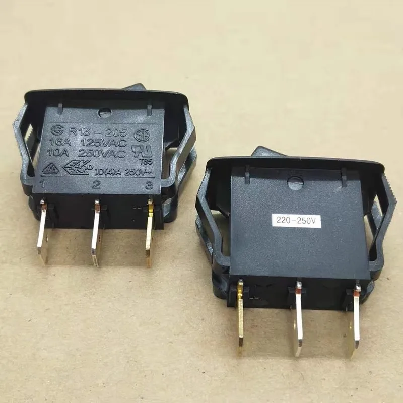 1~5pcs/lot  R13-205 250V 10A Boat Switch with light 3 pin 2 speed warping power button