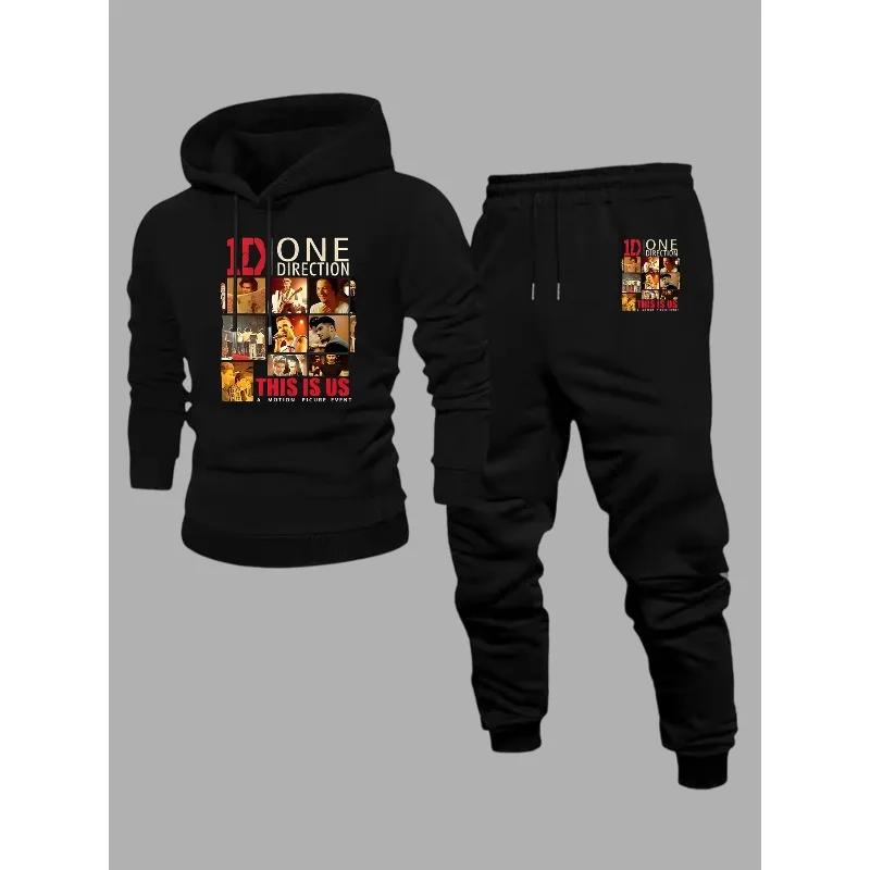 Мужская осенне-зимняя спортивная толстовка с капюшоном