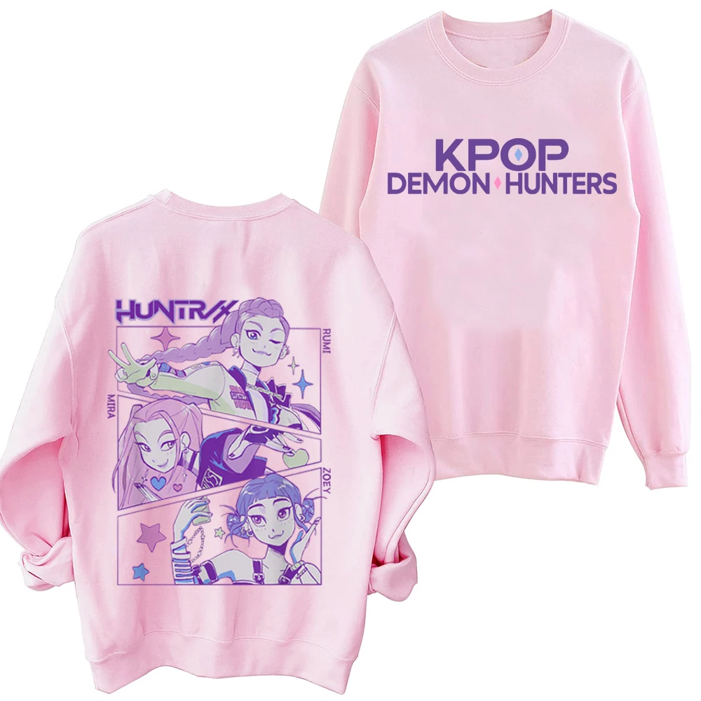 Kpop Demon Hunters 2025 Hot Animeเสื้อกันหนาวOversizeรอบคอแขนยาวHarajuku Sweatshirt