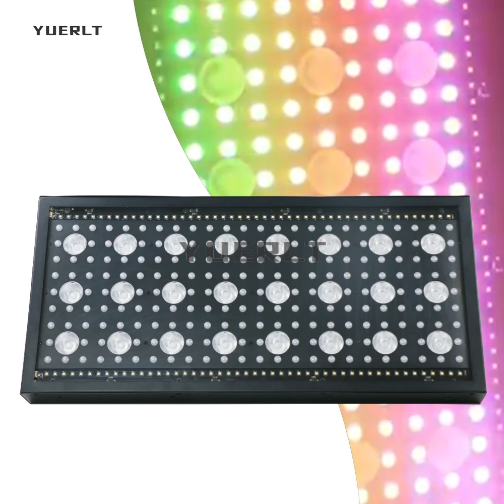 

Yuer LED 24X3W Strobe Light 3 in 1 RGB Lamp Beads Warm Light Individual Control 48 Segments DMX Control for DJ Disco Party Stage