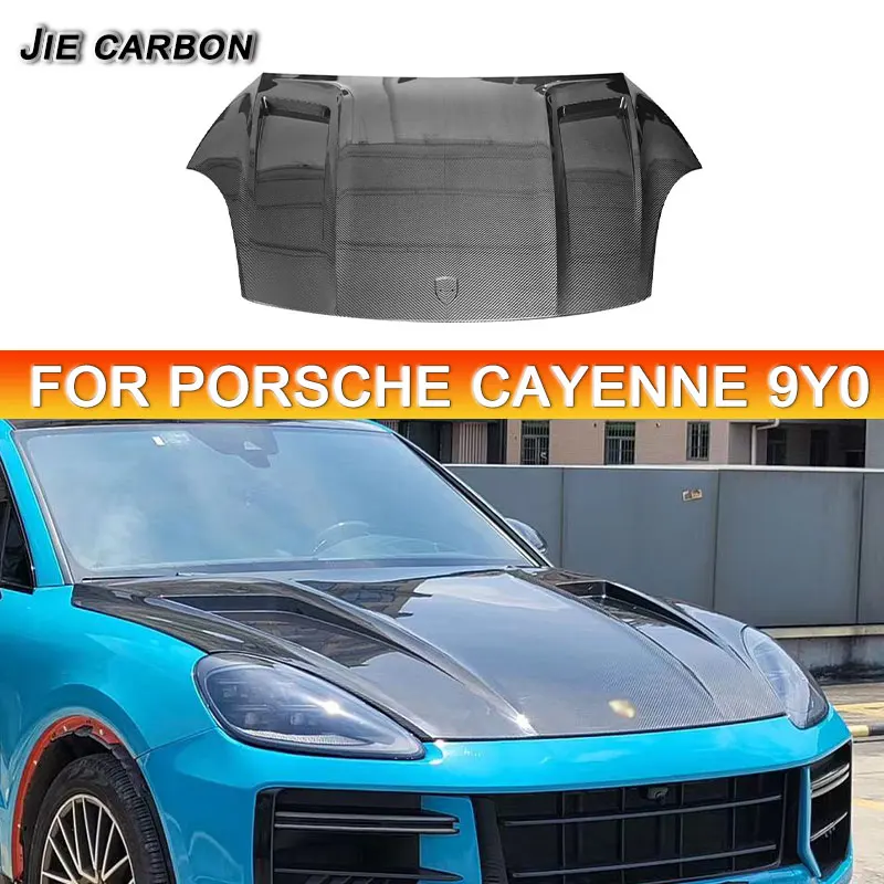 

For Porsche 9Y0 carbon fiber front bumper hood high quality engine cover car hood upgrade body kit