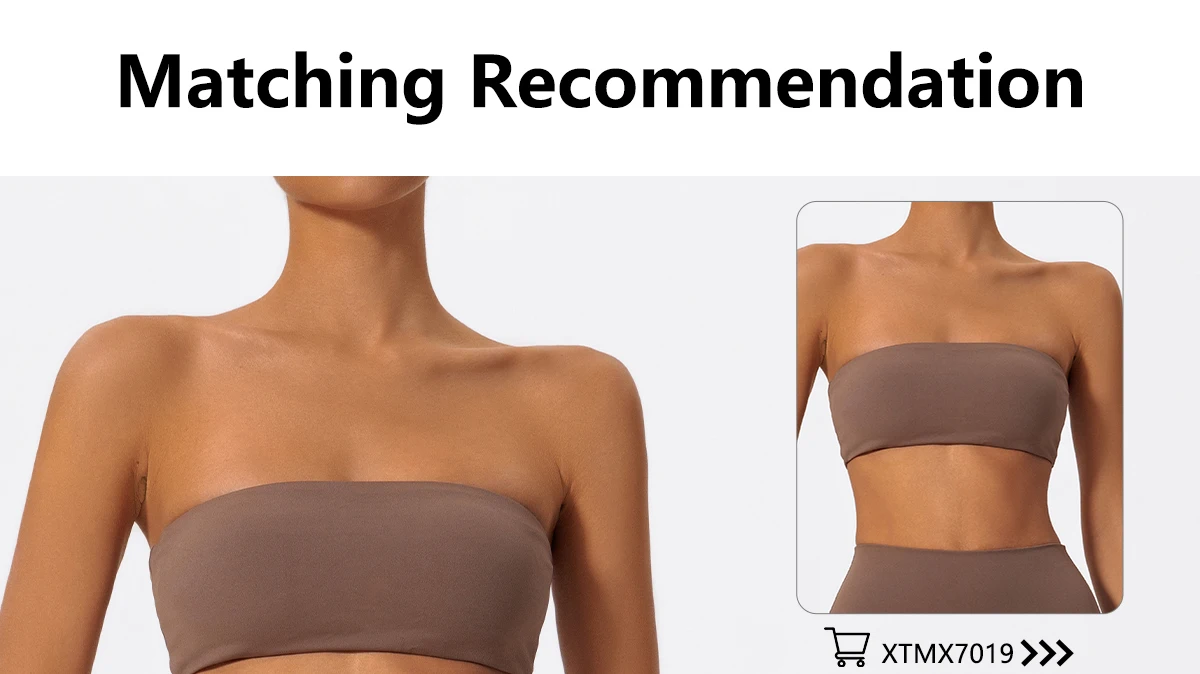 Hearuisavy 2-teiliges Gym-BH-Set für Damen, Yoga-Anzug, schnelltrocknendes Tube-Top, Sportbekleidung, Lauf- und Workout-Kleidung, Sport-Leggings-Sets für Damen – Detail 4
