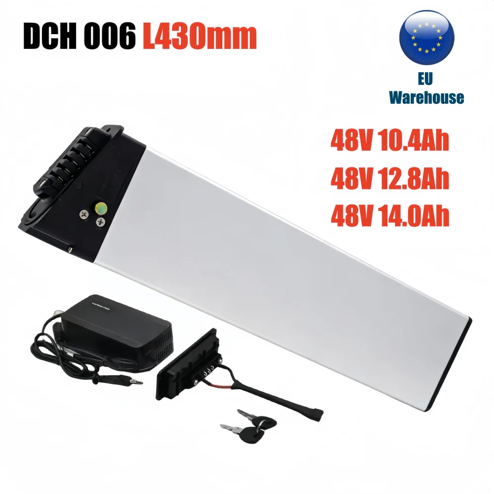 Batteria Pieghevole DCH 006 48V 14Ah 12.8Ah 10.4Ah per Biciclette Elettriche Lafly X3 LO26 20LVXD JINGHMA R7 R5 con Motore 250W-1000W, con Caricabatterie 2A