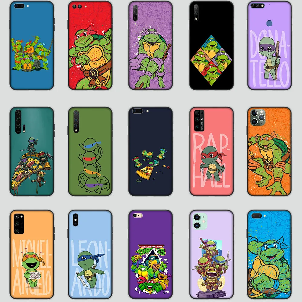 MT-98 Ninja turtle Case for iPhone 5 5S SE 6 6S 7 8 Mini 12 11 Pro XR Max Black Cover