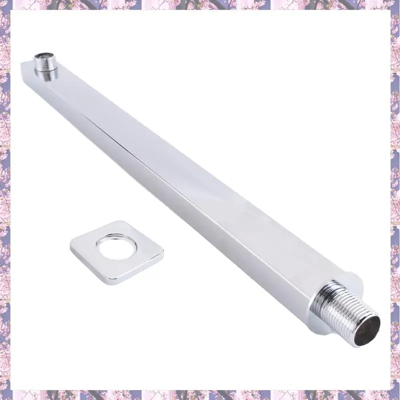 2025 Trend 40 Cm Square Shower Extension Wall Mount For Rain Shower Head Shower Rod Rainfall Shower Head Chrome