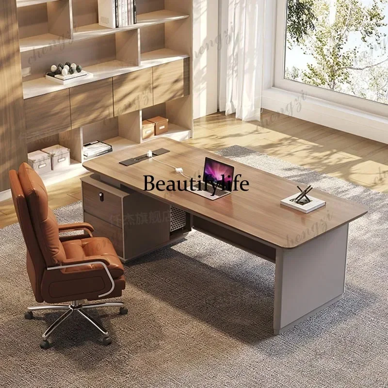 F4567 F4567 Display Minimalist Office Desk Aesthetic European Modern Computer Office Desk Decoration Drawer Meuble Bureau
