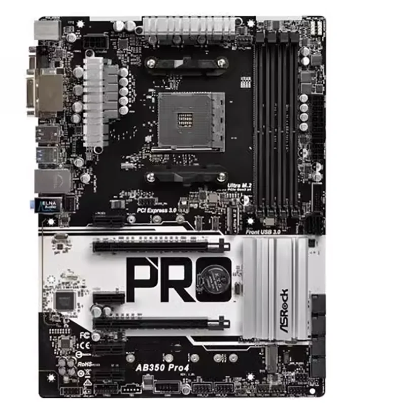 For ASROCK AB350 PRO4 ATX Desktop Motherboard Support AMD Ryzen7 3600x 3700x 5800x