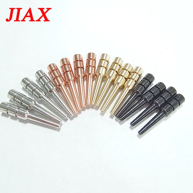 100 Stück Cribbage Game Pegs Stahl Messing 25 Silber 25 Schwarz 25 Gold 25 Kupfer für 1/8 Loch Scoring