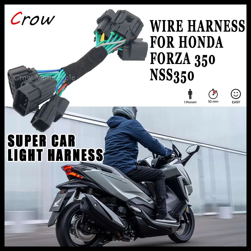 Motorcycle Accessories For Honda Forza 350 Forza350 NSS350 Hazard Warning Light Port Double Flash Overtaking Light Wire Harness