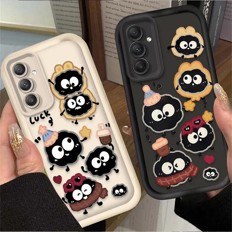 Cartoon Lovely Big Eye Eggette Case for Samsung Galaxy S25 S24 S23 Ultra S22 S21 Plus FE 5G A54 A34 A14 A73 A53 A33 5G Covers