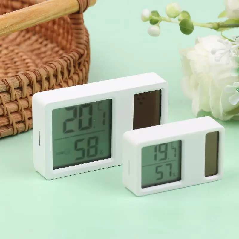 Solar Powered Thermometers Mini High Accuracy Digital Temperature Humidity Portable Measurement Meter Gauge Hygrometer