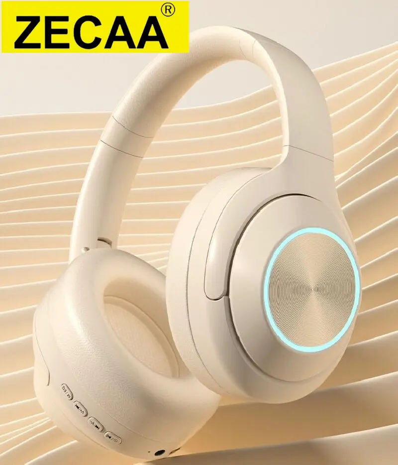 

ZECAA Foldable Bluetooth Wireless ANC Headphone 5.4 Head On Earphones HiFi Sound Headphone Noise Cancelling Video Game Headphone