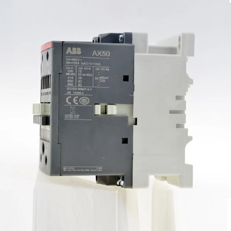 

ABB 3-ploe contactors AX series 1NC & 1NO 50HZ/60HZ 24V~440V 50A AX50-30-11