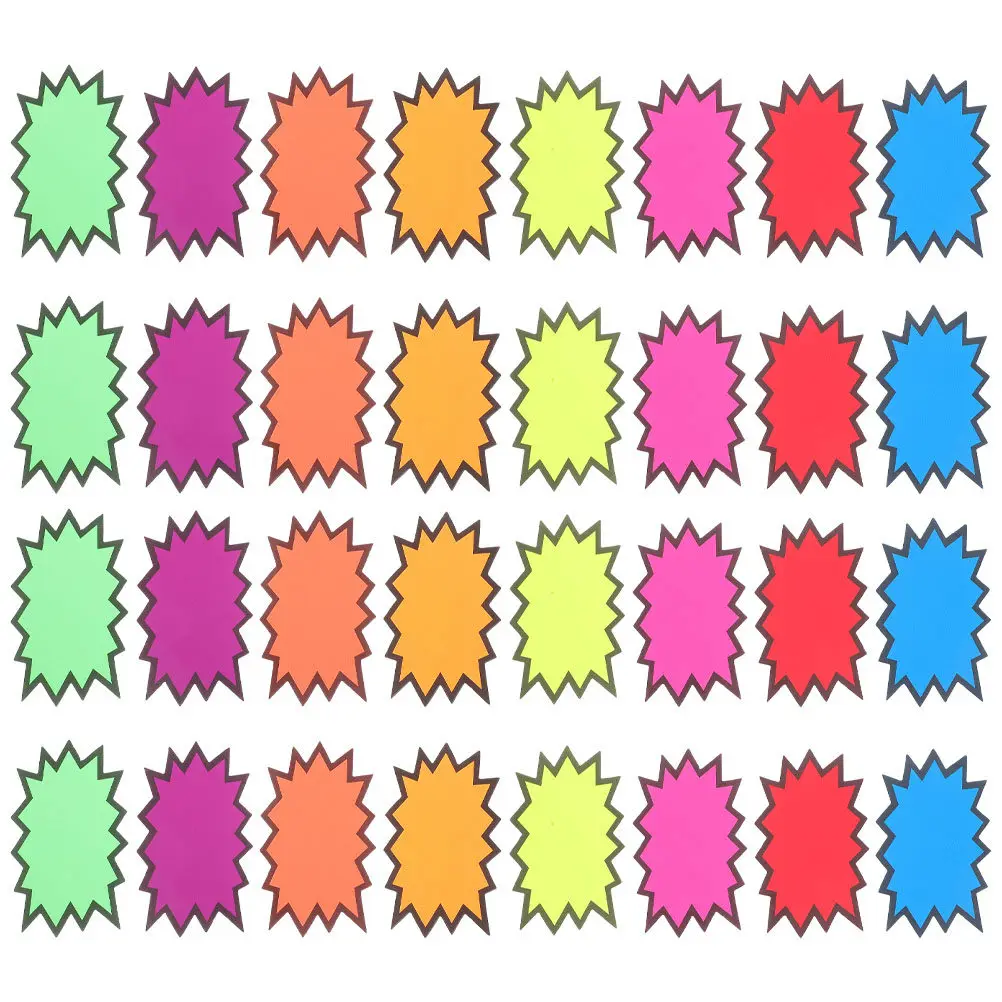 

160Pcs Neon Sale Tags Fluorescent Pricing Labels Signs for Retail Stores Supermarkets Waterproof Oil Resistant