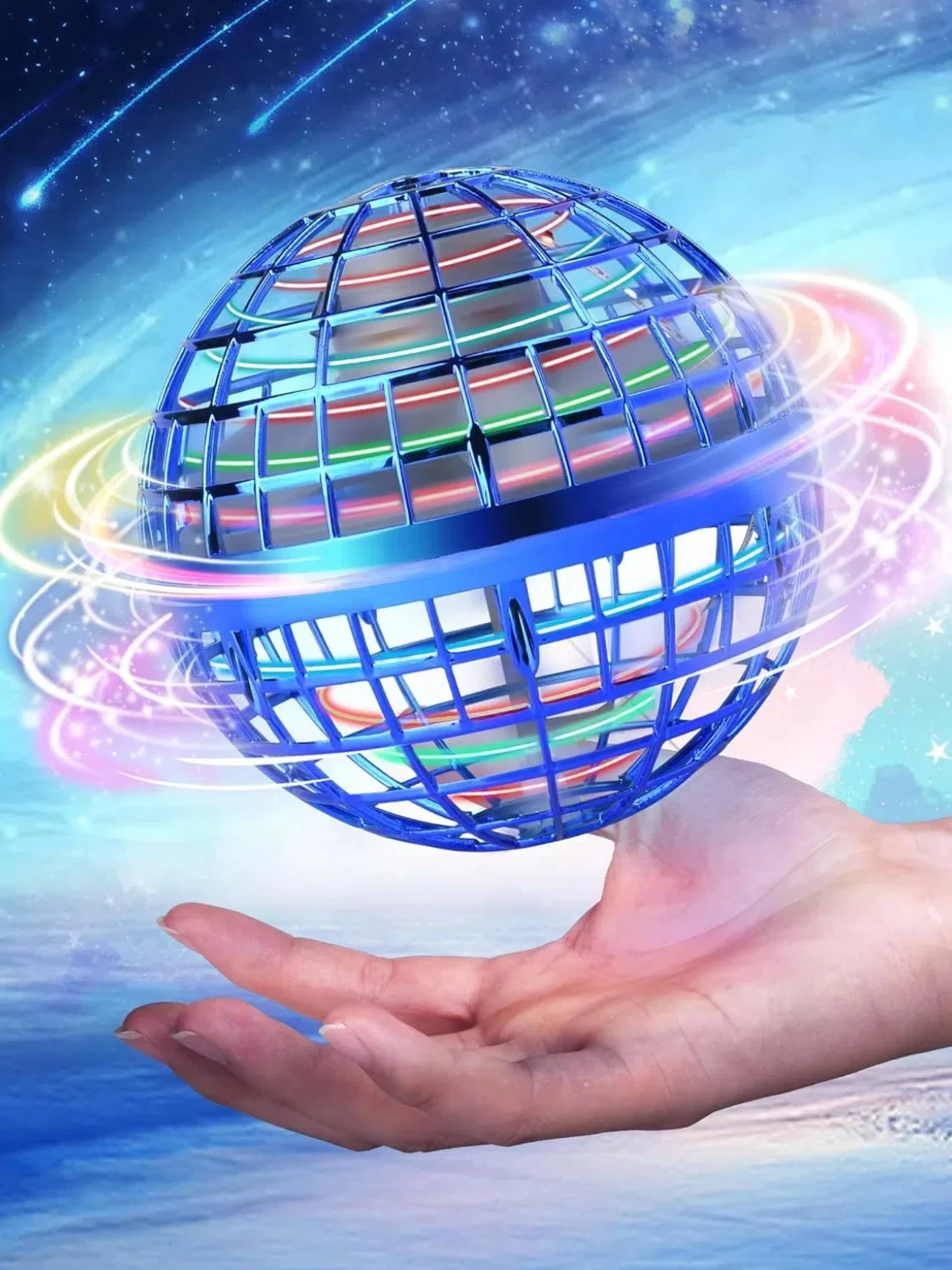 2026 Handbediende Vliegende Bal Boomerang Hoverbal Vliegende Spinner Speelgoed met Magische LED-Lichten Fidget Speelgoed - afbeelding 2