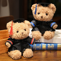 Doctor's Clothing Teddy Bear Doll Plush Toy Small Sitting Bear Doll Boys Girls Students Graduation Gift