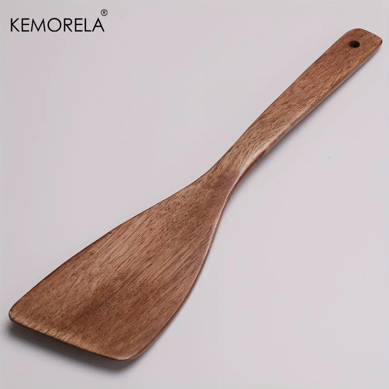 1PCS Wooden Non-Stick Cooking Shovel High-Temperature Resistant Suitable for Cooking, BBQ And Baking, Durable And Easy to Clean