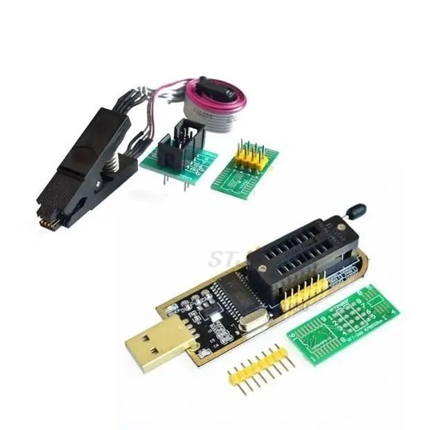 CH341A 24 25 серии EEPROM Flash BIOS USB-модуль программатора + тестовый зажим SOIC8 SOP8 для EEPROM 93CXX/25CXX/24CXX DIY KIT