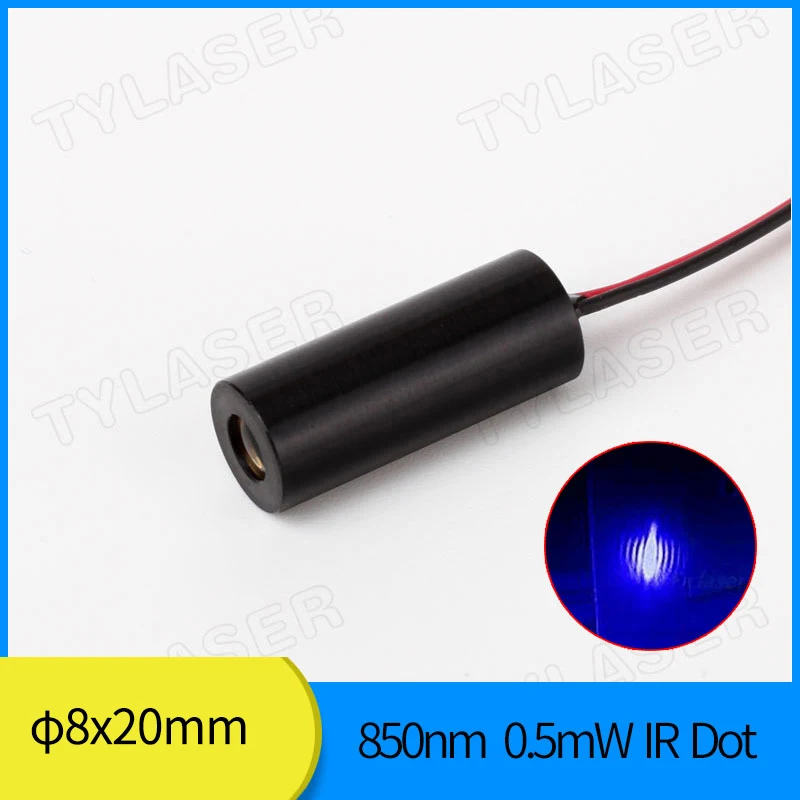 

Aluminum Custom IEC Class I 0.5mw 8x20mm 850nm IR Dot Laser Module Industrial Grade APC Driver PMMA /Glass Lens