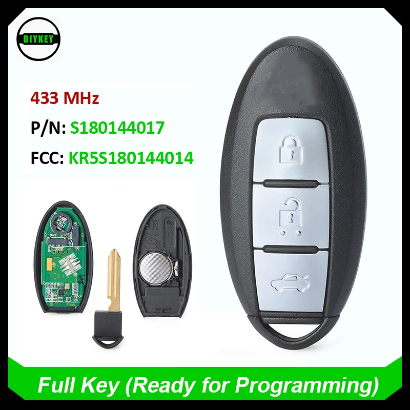 

Флэш-накопитель DIYKEY S180144017, флэш-накопитель 433 МГц 47 для Nissan Teana 2013 2014 2015 2016 FCCID: KR5S180144014