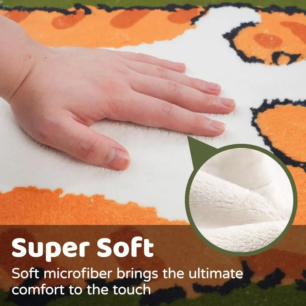 Soft 2D Cat-Shaped Area Rug Anti-fouling Non-Slip Home Decor Carpet Easy to Clean Cartoon Carpet Bedrooms
