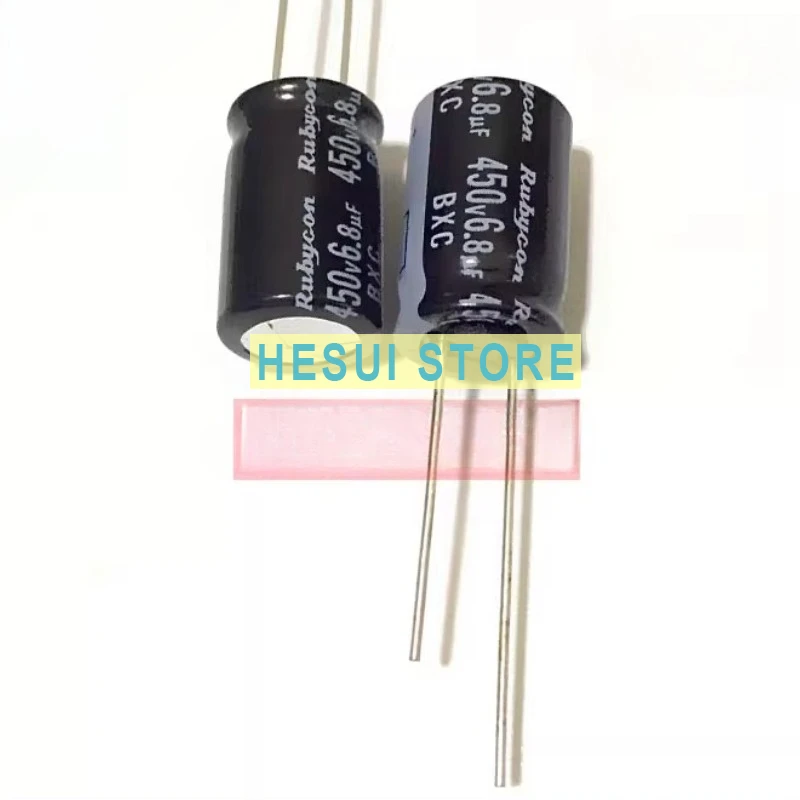 10Pcs Ruby electrolytic capacitor 450V6.8UF 10X16 BXC high frequency low resistance 450V4.7UF 10UF