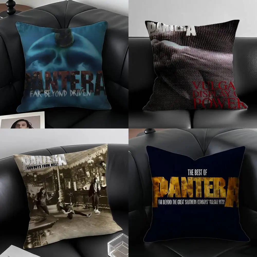 

P-Pantera Band Pillow Case Custom Printed Brushed Fleece Pillow, Baby Skin-Touch, Eco-Friendly Dye-Sublimation Cushion For Home