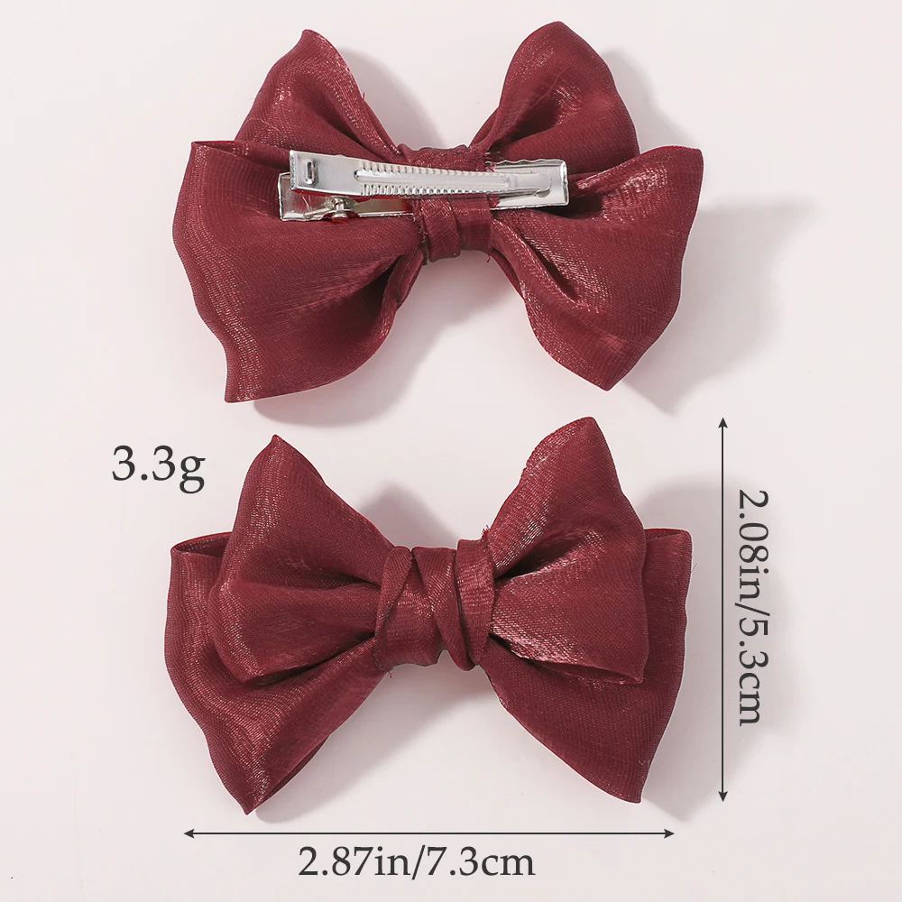 2 шт./лот, заколки для волос принцессы с шифоновым бантом и хвостиком, украшения для волос для девочек и детей, заколки, модные аксессуары для волос