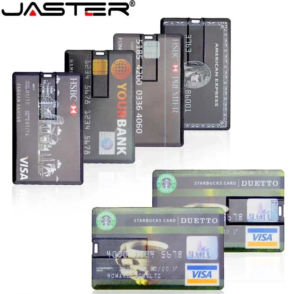 

USB 2.0 Flash Drives 64GB Super Slim Pen Drive Credit Card USB Stick 32GB Bank Card Model Memory Stick Gift U Disk Devices 16GB